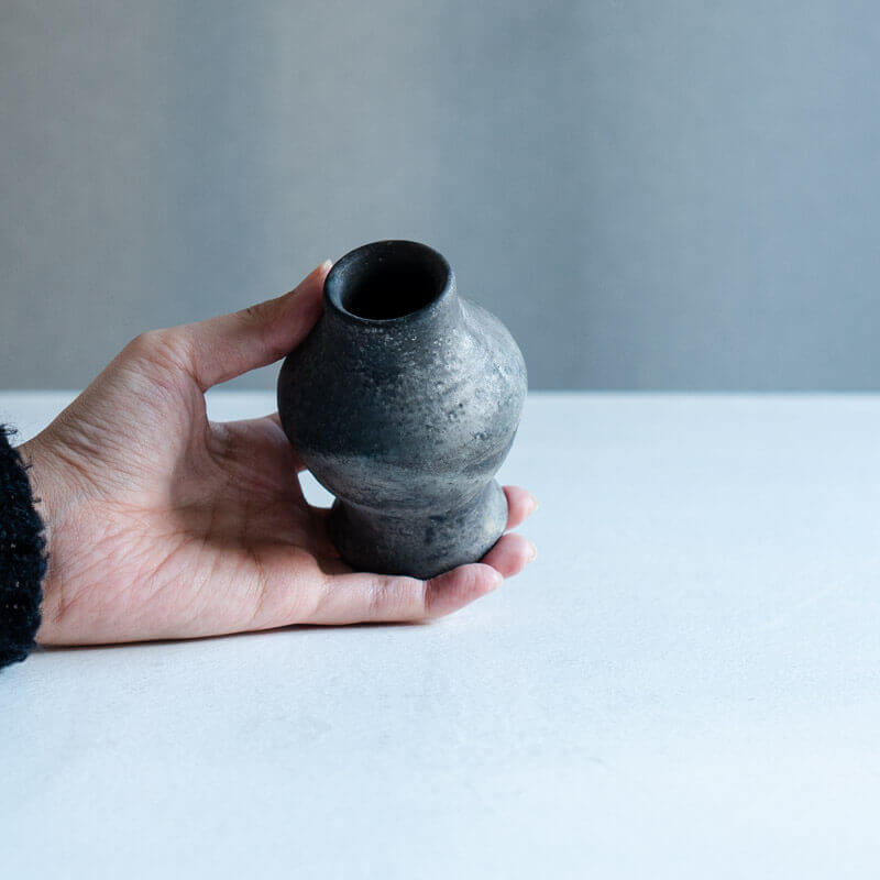 Haga Minoru: Buried Firing, Silver, Small Jar C
