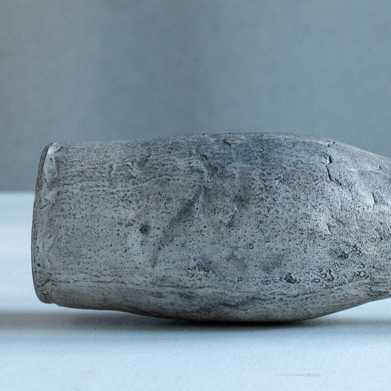 HAGA Minoru Buried Firing Silver Flower Vase A
