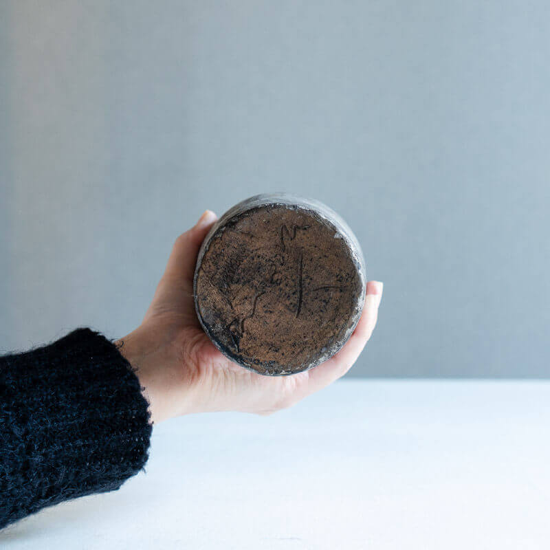 Haga Minoru: Buried-Fired Silver Flower Vase C