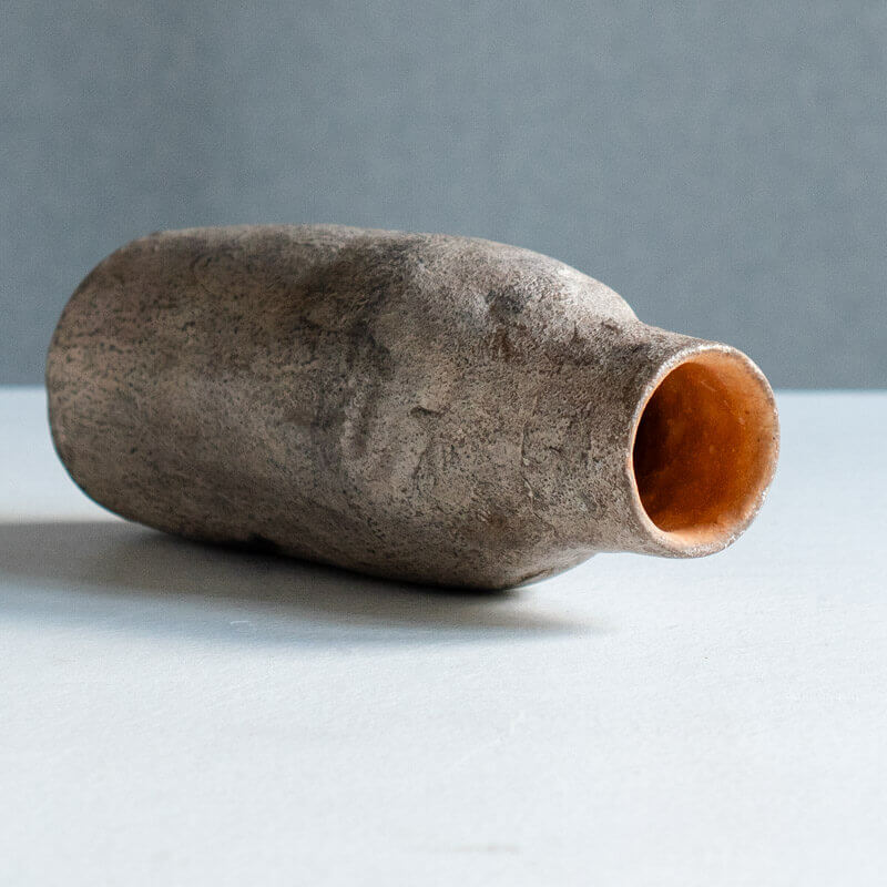 Haga Minoru: Buried Pottery, Silver, Flower Vase D