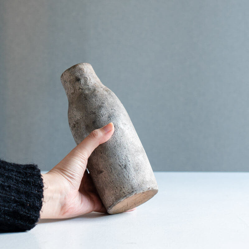 Haga Minoru: Buried Pottery, Silver, Flower Vase D