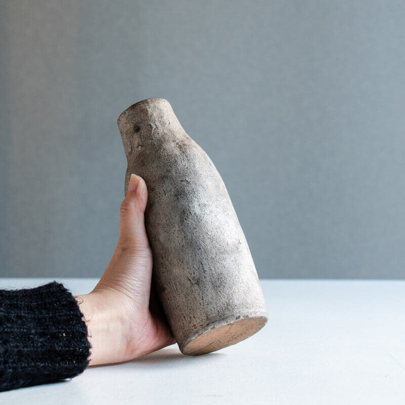Haga Minoru: Buried Pottery, Silver, Flower Vase D