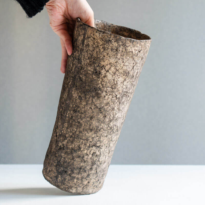 Haga Minoru: Hibi Silver Flower Vase