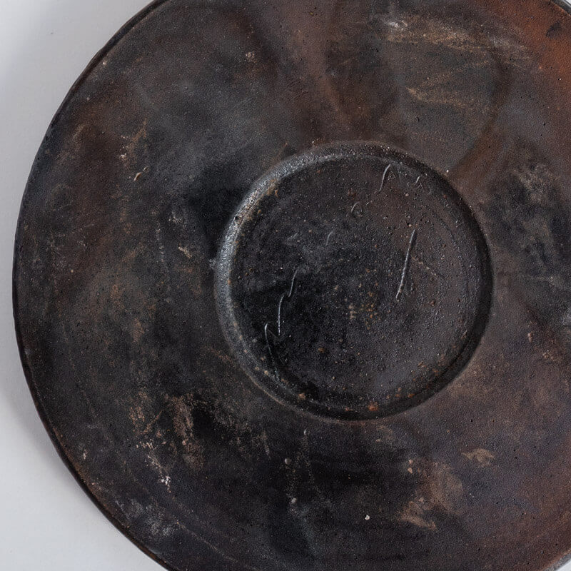 Haga Minoru Umeyaki Black Straight-sided Plate 25cm A