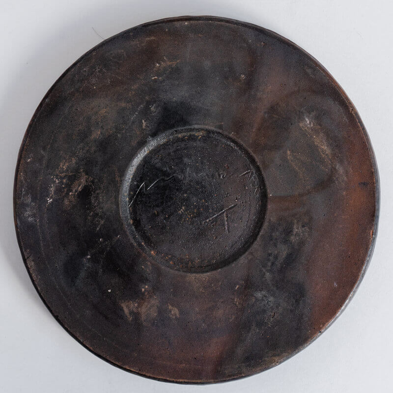 Haga Minoru Umeyaki Black Straight-sided Plate 25cm A