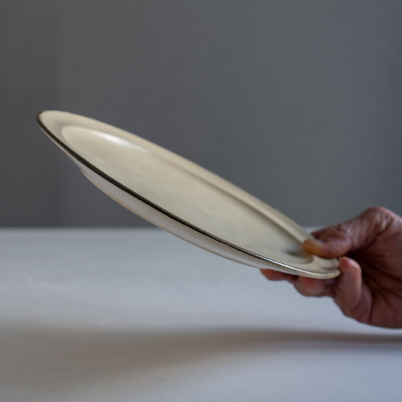 Keicondo リム皿 7寸 白