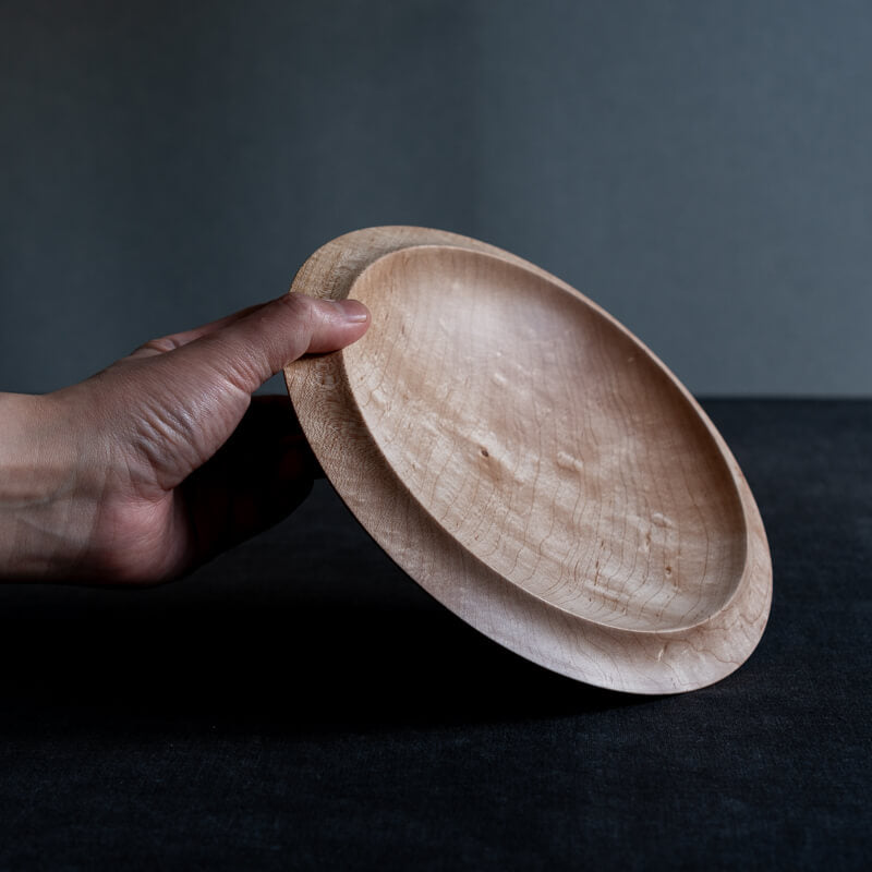Kitao Chihiro sen-studio Round Plate 22cm Itayakaede
