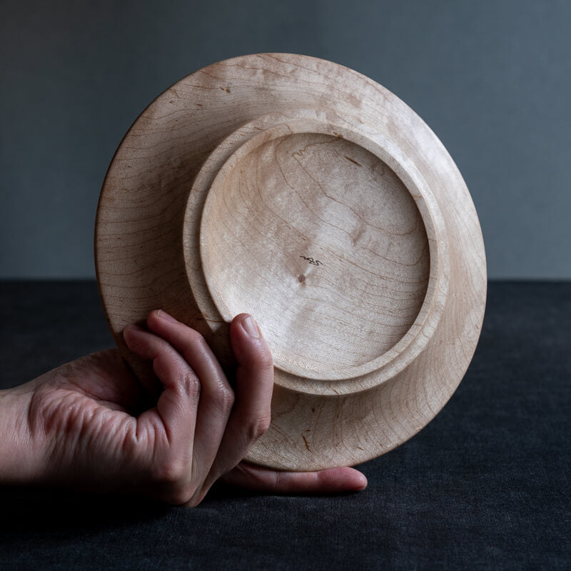 Kitao Chihiro sen-studio Round Plate 22cm Itayakaede