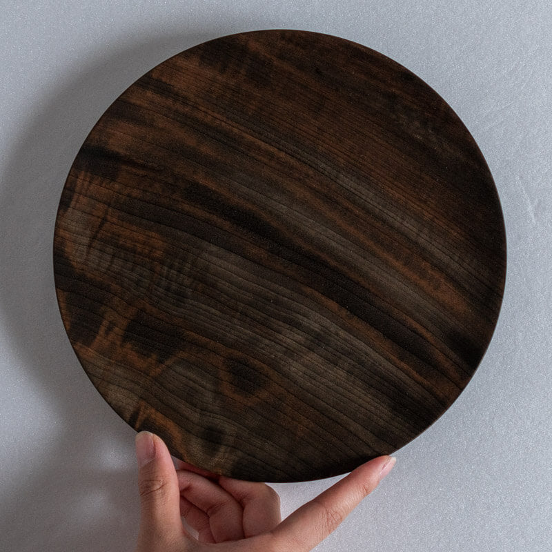Kitagawa Chiharu sen-studio Round Plate 20cm Iron Mordant