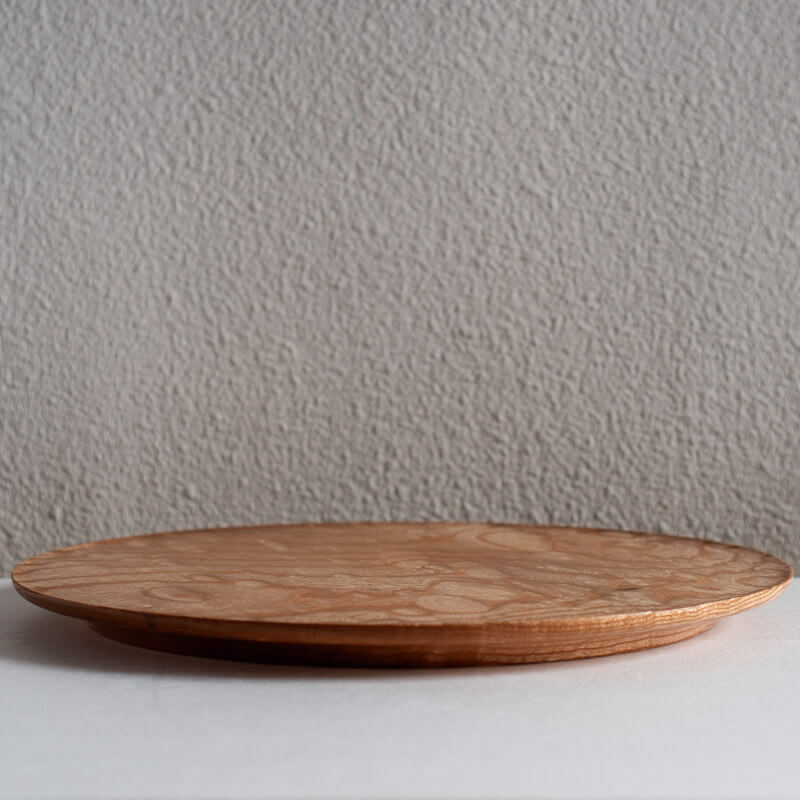 Kitagawa Chiyu sen-studio Plate 32.5cm Zelkova