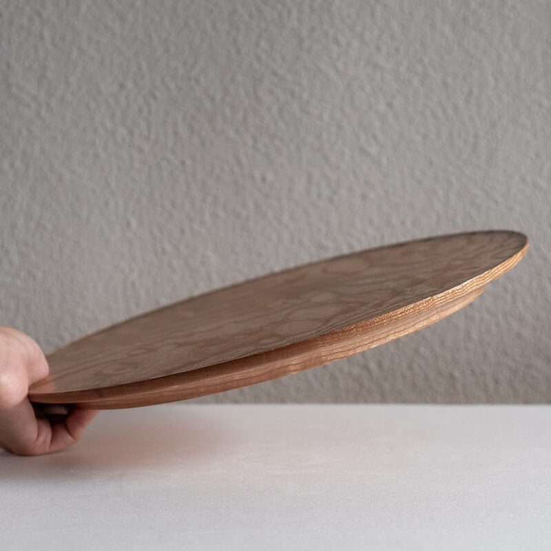 Kitagawa Chiyu sen-studio Plate 32.5cm Zelkova