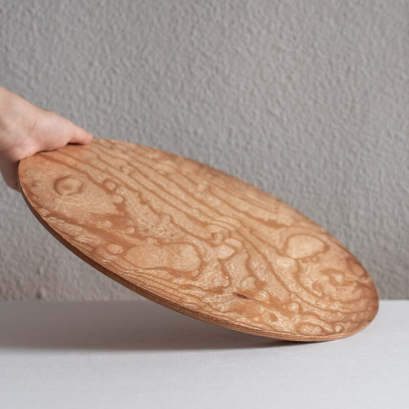 Kitagawa Chiyu sen-studio Plate 32.5cm Zelkova