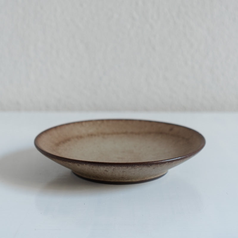鯨井円美 5寸皿 ベージュ