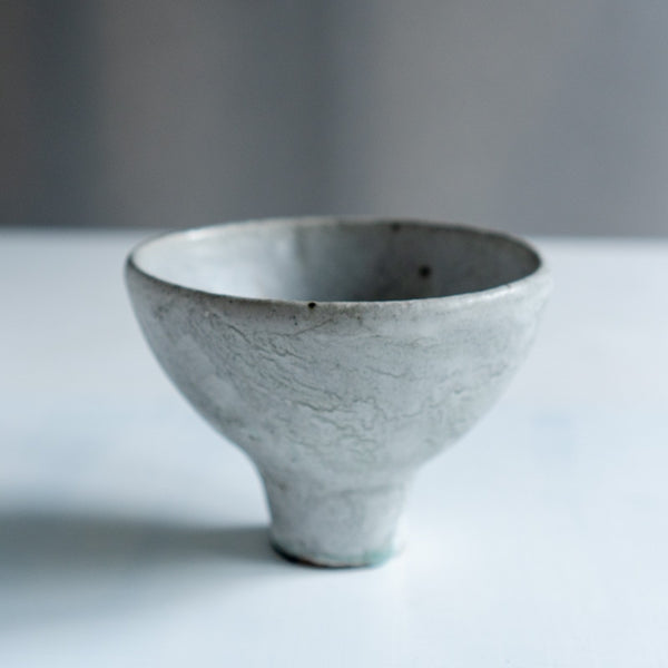 菊地亨 碗 白墨 D