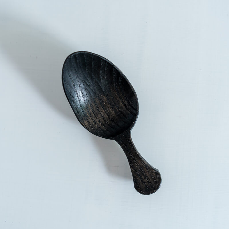 眞島拓 サーバースプーン 黒漆 A