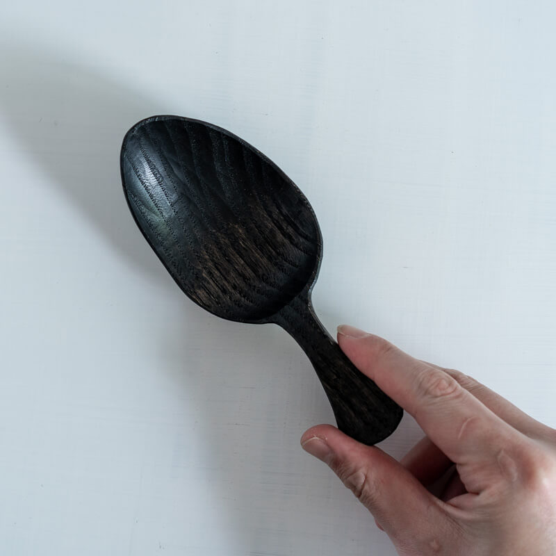 眞島拓 サーバースプーン 黒漆 A