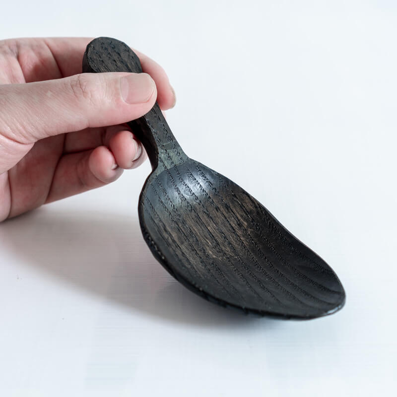 眞島拓 サーバースプーン 黒漆 A