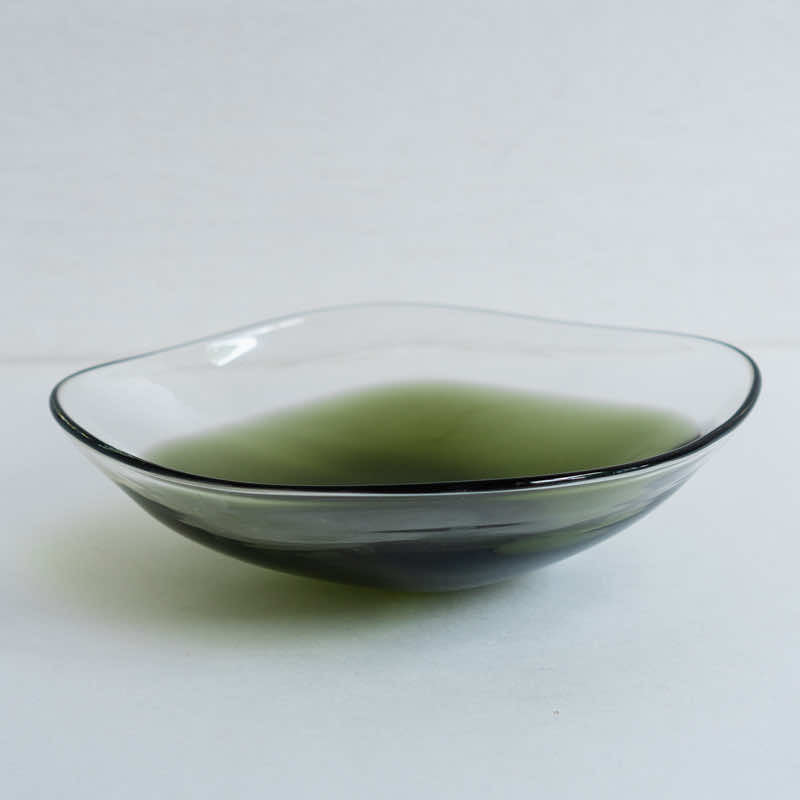 Matsuoka Yoji Colored Square Bowl, Green