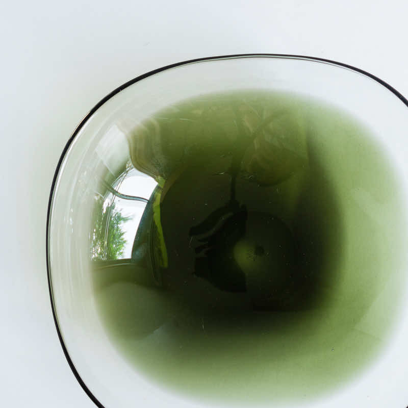 Matsuoka Yoji Colored Square Bowl, Green