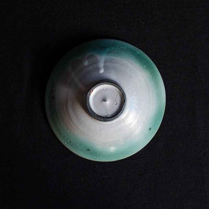 Etsushi Noguchi 5 sun bowl, green white