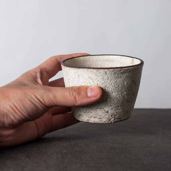 中川幹世 粉引 そば猪口