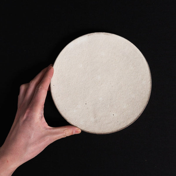 中川幹世 粉引 たいこ皿 丸