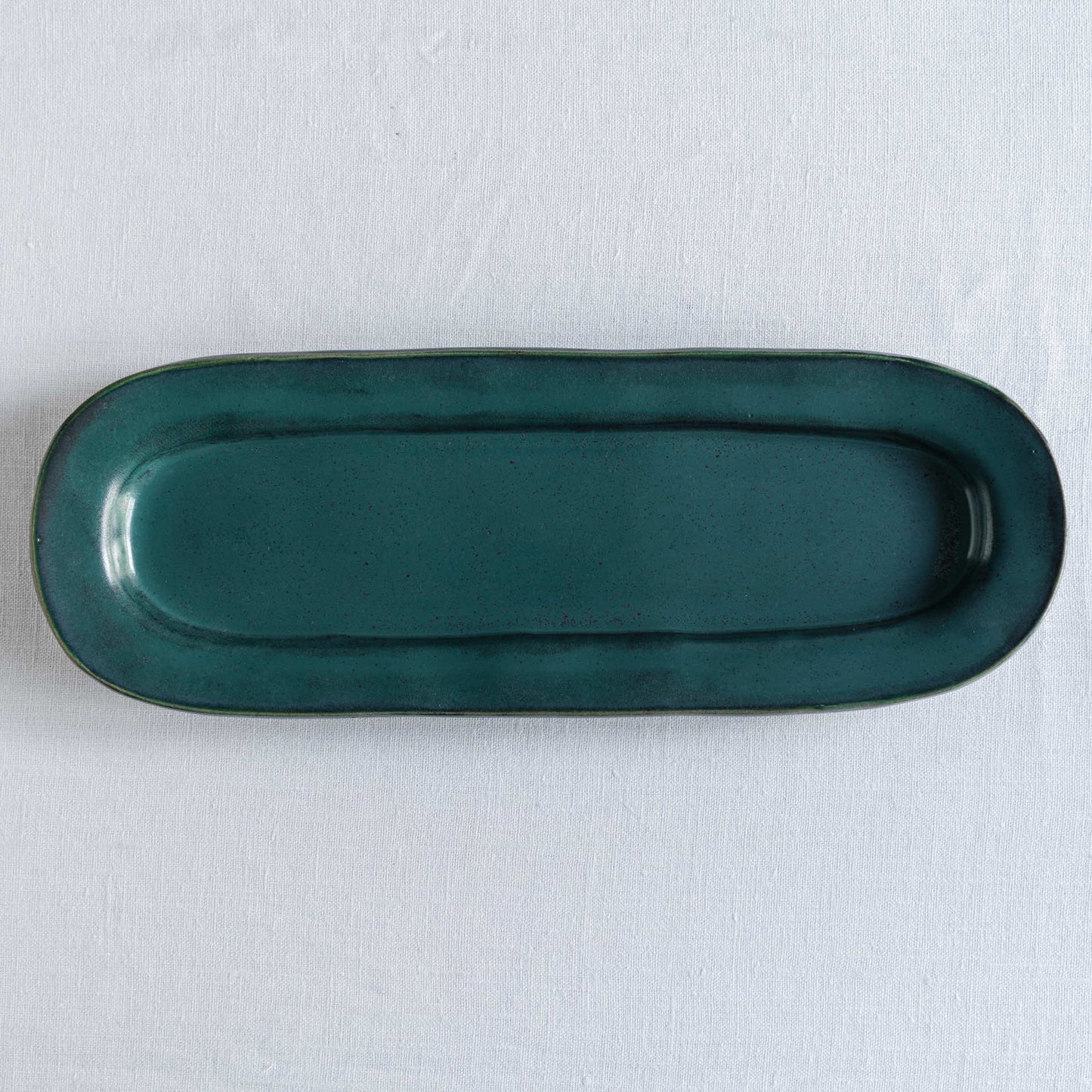 Yukiko Nagahama - Extra Long Plate, Green