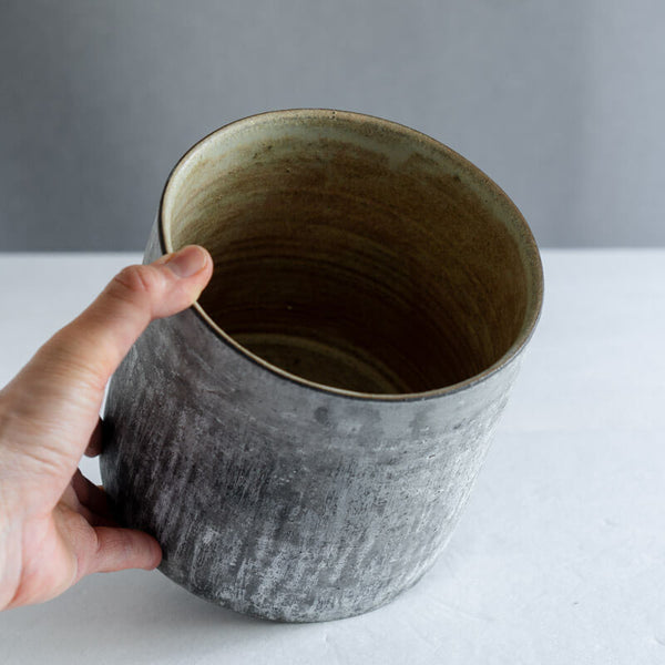 大森健司 黒土 花器 No.2