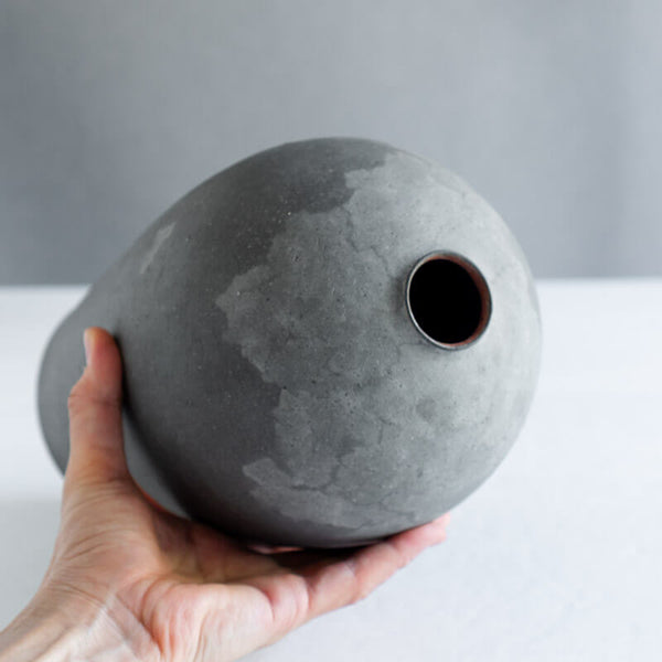 大森健司 黒土 花器 No.3