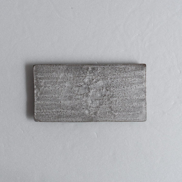 大森健司 銀彩黒土 板皿 A