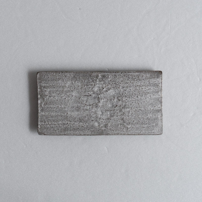 大森健司 銀彩黒土 板皿 A