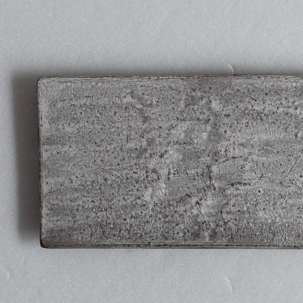 大森健司 銀彩黒土 板皿 A