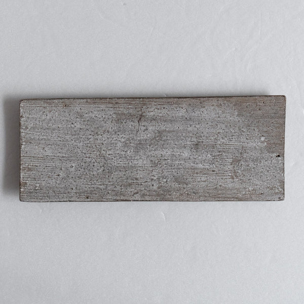 大森健司 銀彩黒土 板皿 B