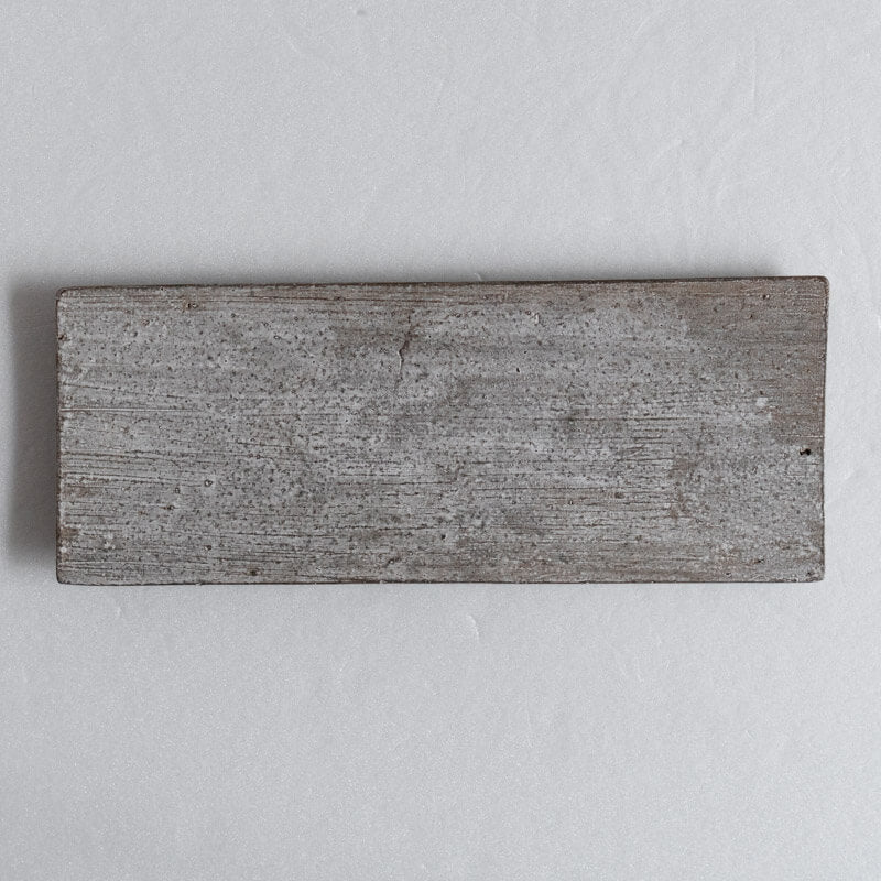 大森健司 銀彩黒土 板皿 B