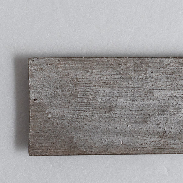 大森健司 銀彩黒土 板皿 B