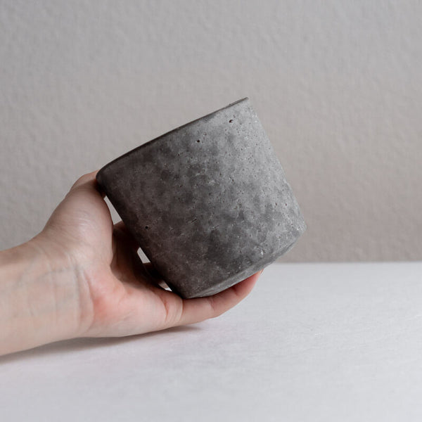 大森健司 銀彩黒土 碗