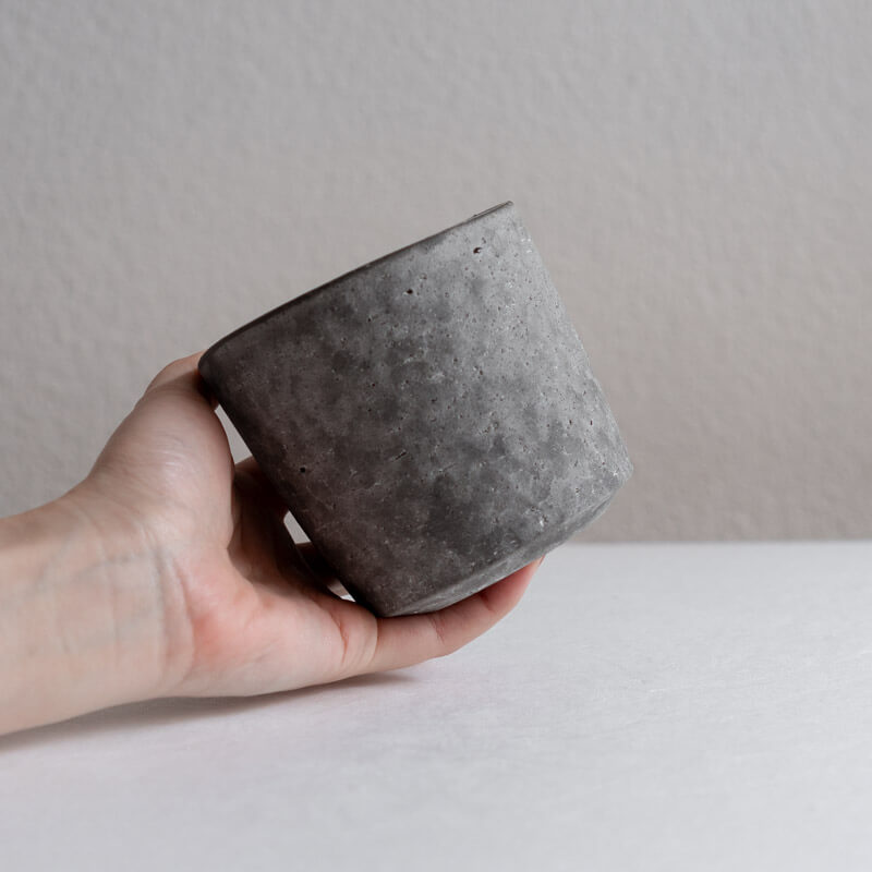 大森健司 銀彩黒土 碗