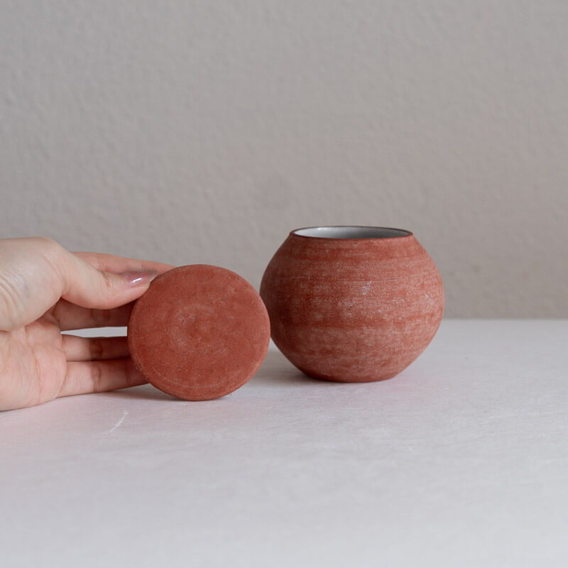 大森健司 赤土 蓋物 No.3