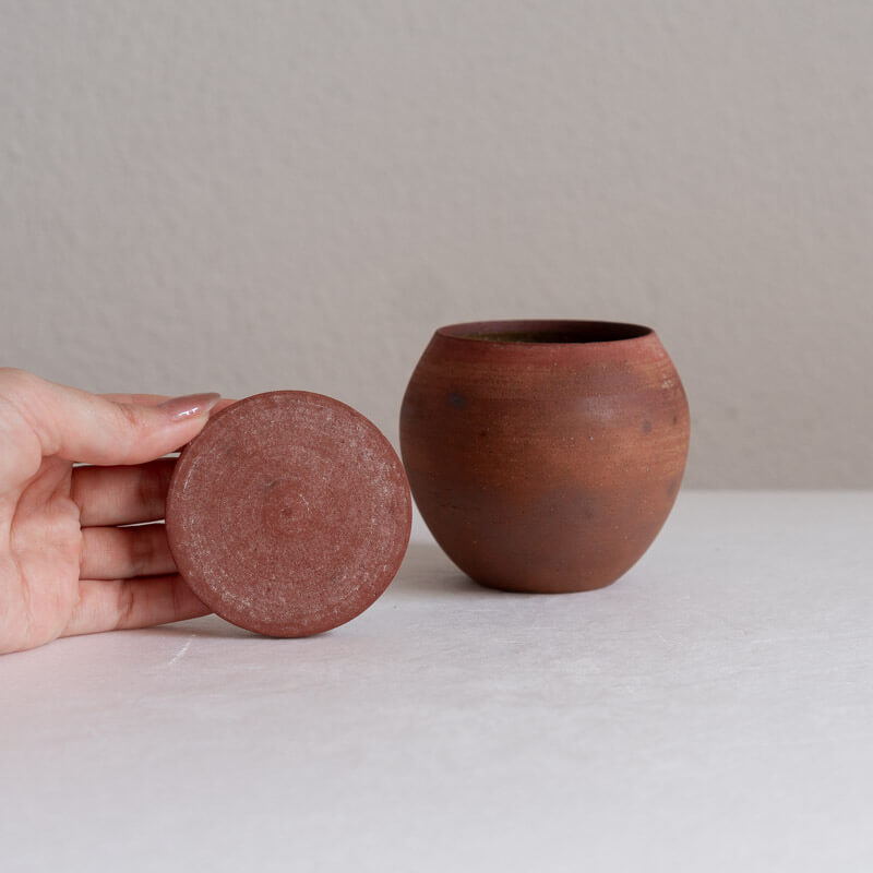 大森健司 赤土 蓋物 No.4