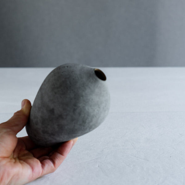 大森健司 黒土 花器  No.4