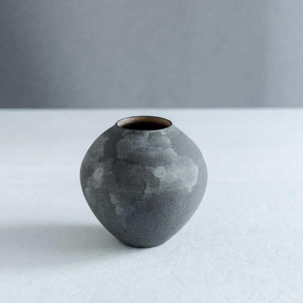 大森健司 黒土 花器  No.5