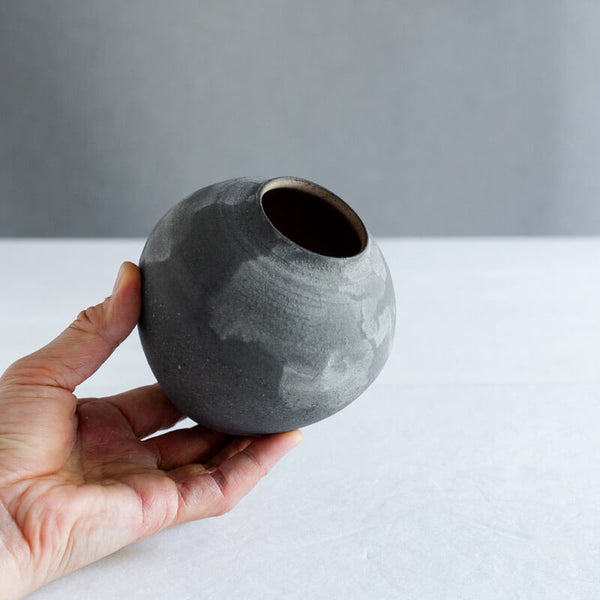 大森健司 黒土 花器  No.5