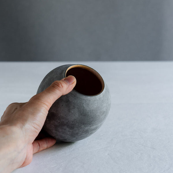 大森健司 黒土 花器  No.6