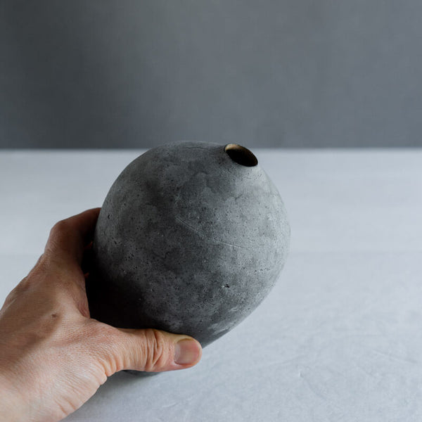 大森健司 黒土 花器  No.7