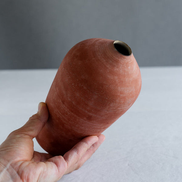 大森健司 赤土 花器 No.2