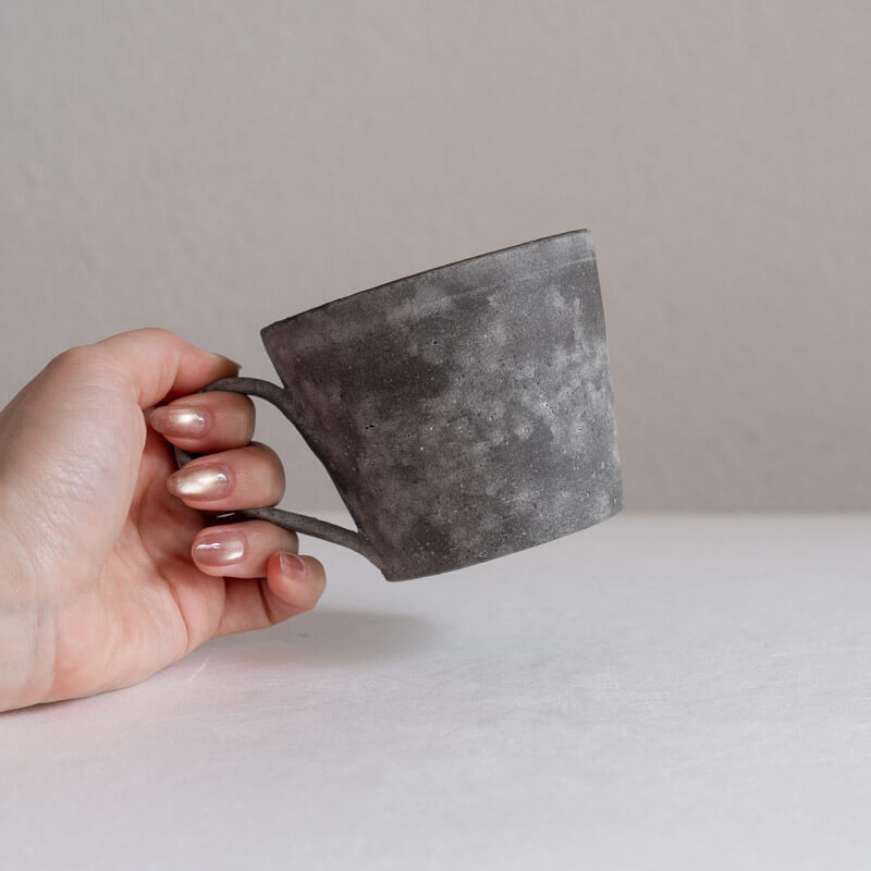 大森健司 銀彩黒土 マグ