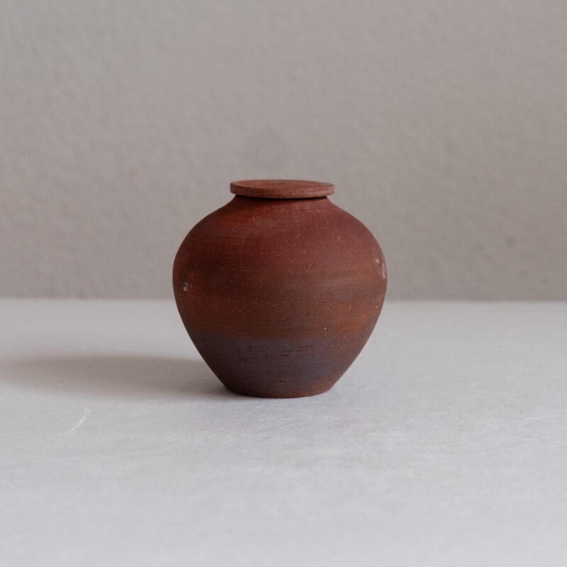 大森健司 赤土 蓋物 No.5