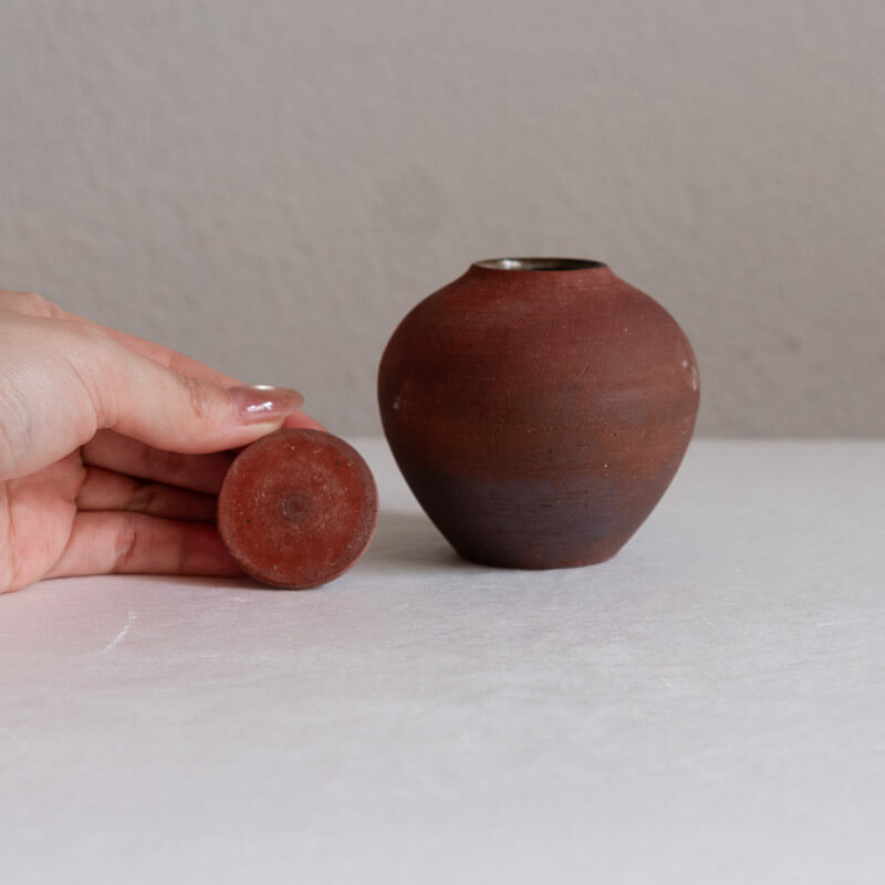 大森健司 赤土 蓋物 No.5