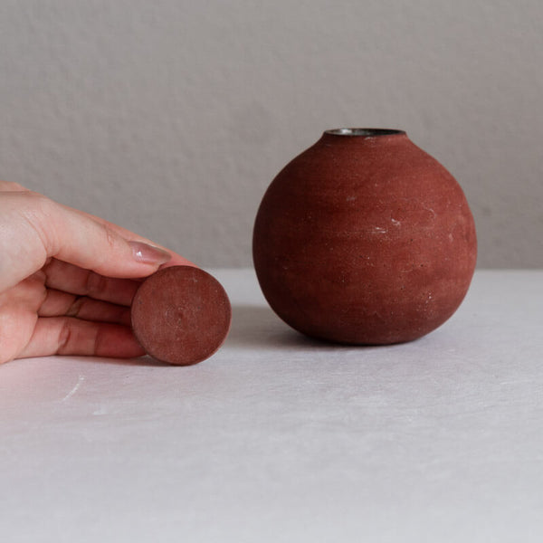 大森健司 赤土 蓋物 No.6