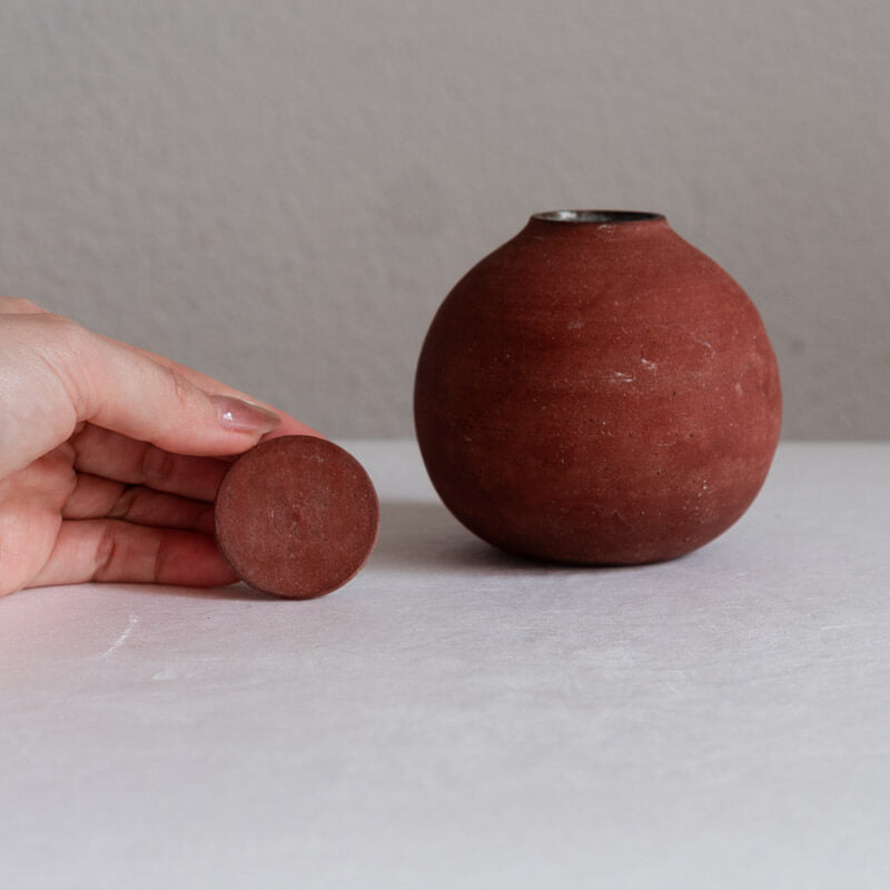 大森健司 赤土 蓋物 No.6